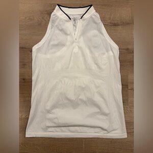Athleta Momentum White Polo Tank Women’s XL